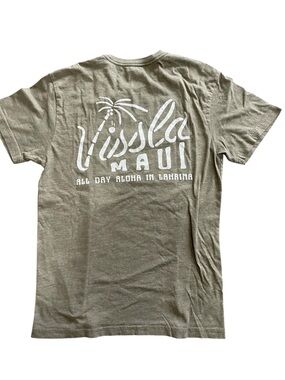 🔥Ts 2/$15, 3/$20 VISSLA Men's Short Sleeve Tee Surf Green All Day Aloha Lahaina